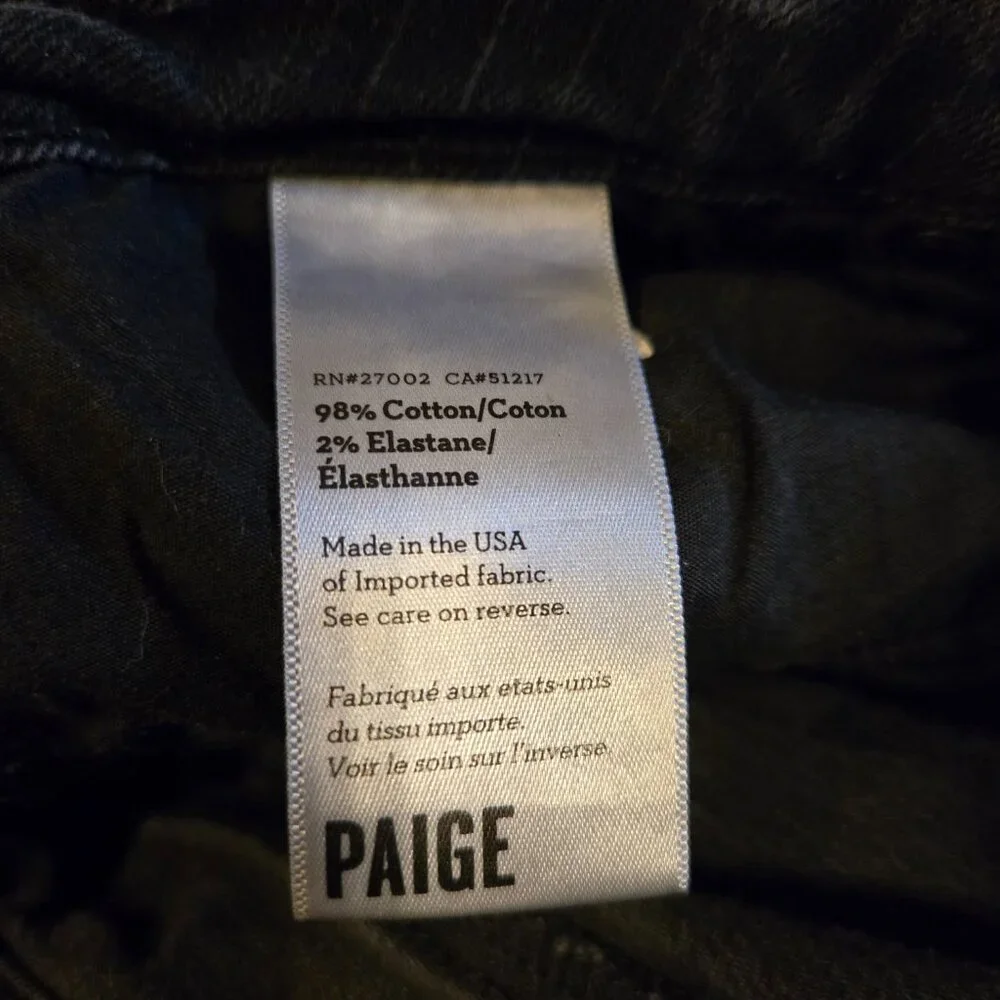 Paige Steele Pinstripe Skinny Jeans - Faded Black Striped - Picture 7 of 9